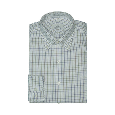 019 TF BD - Multi Windowpane Tailored Fit Button Down Collar Cooper and Stewart