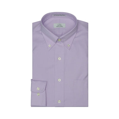 052 TF BD - Lavender Houndstooth Tailored Fit Button Down Collar Cooper and Stewart