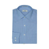 072 TF SC - Blue Overlay Check Tailored Fit Spread Collar Cooper and Stewart