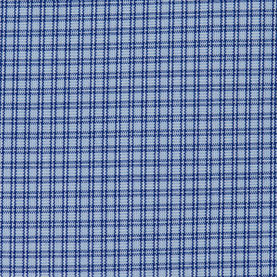 064 BD - Blue Double Line Check Button Down Collar Dress Shirt Cooper and Stewart